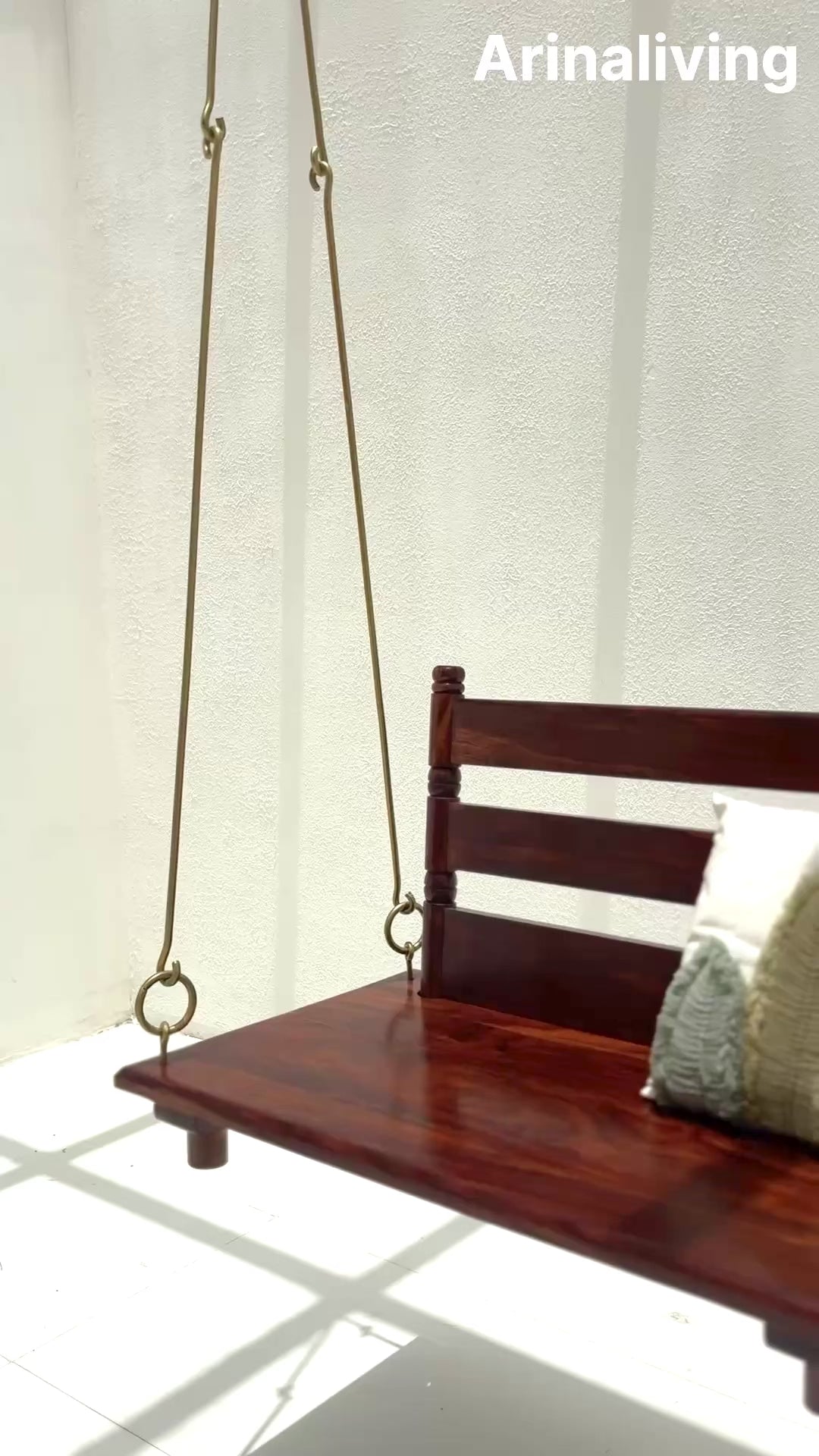 sheesham wood swing (jula) - honey finish