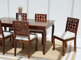 Sheesham Wood 6 Seater Dining Table – Only Table , Honey Finish Arina Living