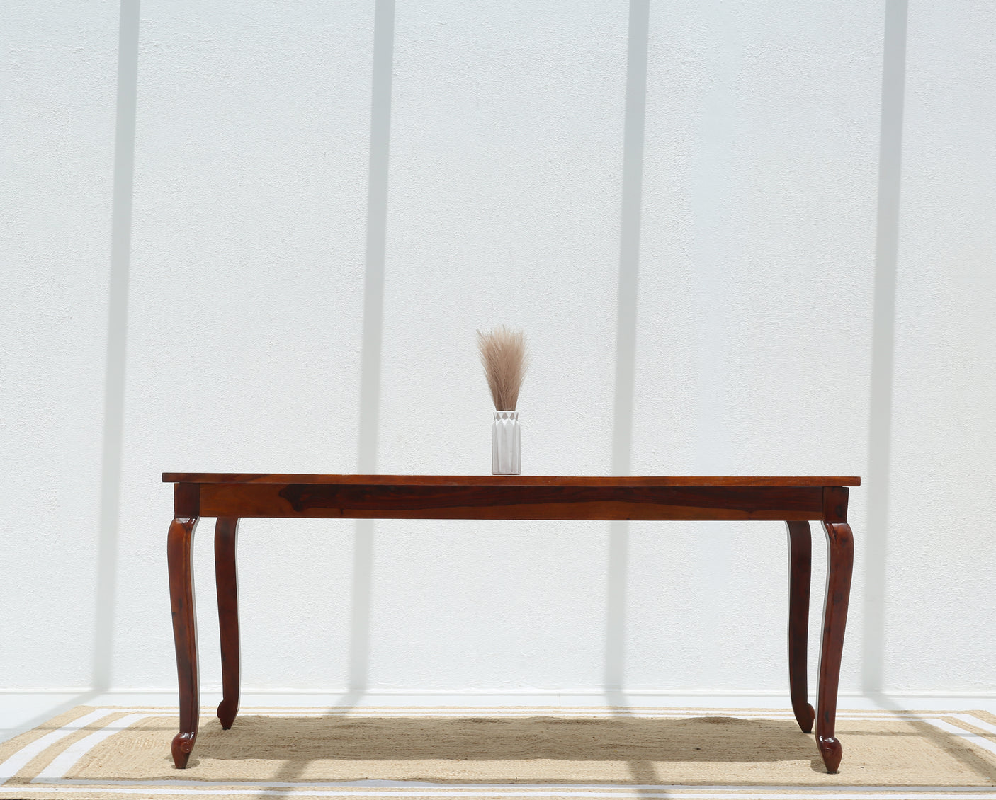 Sheesham Wood 6 Seater Dining Table – Only Table , Honey Finish Arina Living
