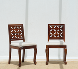 Orenza Sheesham Wood Dining Chair with Cushioned Seat – (Honey Finish , One Pcs)