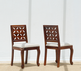 Orenza Sheesham Wood Dining Chair with Cushioned Seat – (Honey Finish , One Pcs)
