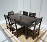 Honor Sheesham Wood 6 Seater Dining Table – Walnut Finish