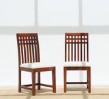 Hustle Sheesham Wood Dining Chair with Cushioned Seat – Honey Finish (1 Piece)