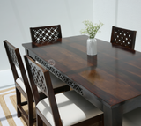 Honor Sheesham Wood 6 Seater Dining Table – Walnut Finish