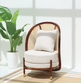Spectrum Sheesham Wood Lounge Chair with Cane - Honey Finish