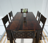 Honor Sheesham Wood 6 Seater Dining Table – Walnut Finish